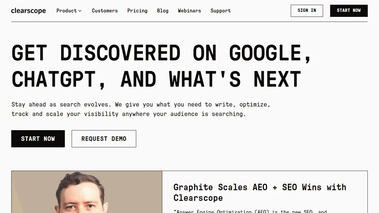 Clearscope Screenshot