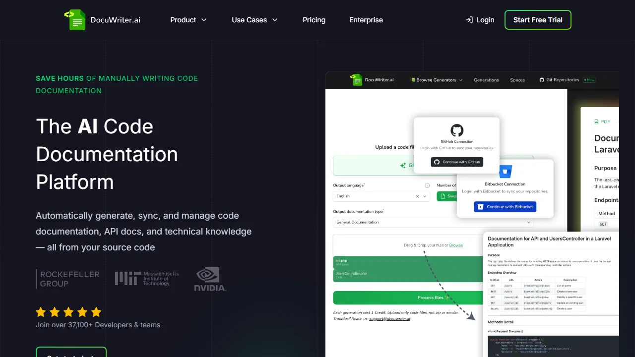 Docuwriter.ai Screenshot