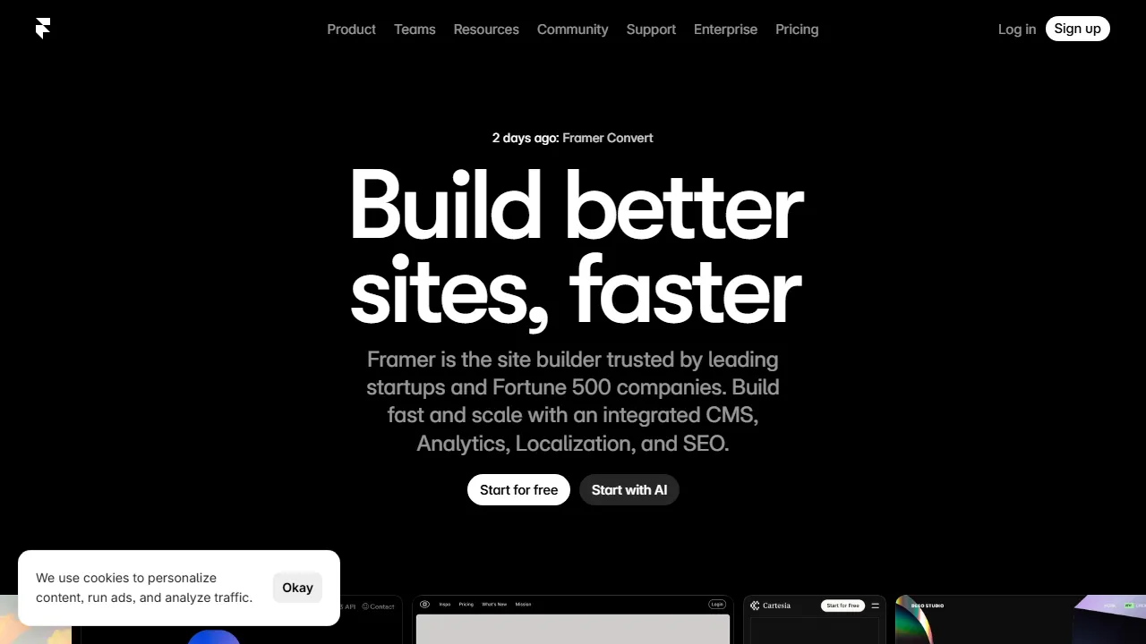 Framer AI Screenshot