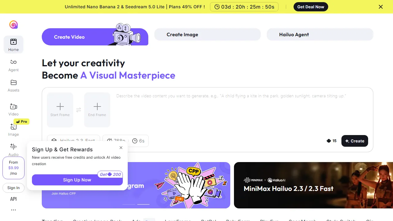 Hailuo AI Screenshot