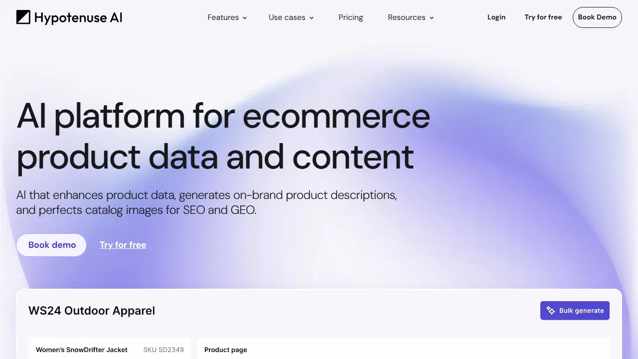 Hypotenuse AI Screenshot