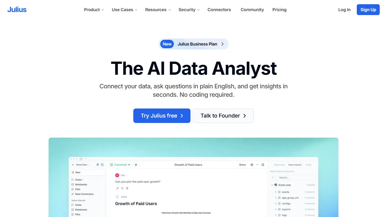 Julius AI Screenshot