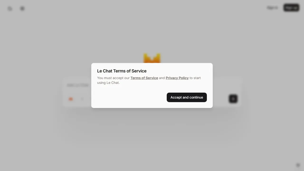 Le Chat (Mistral) Screenshot
