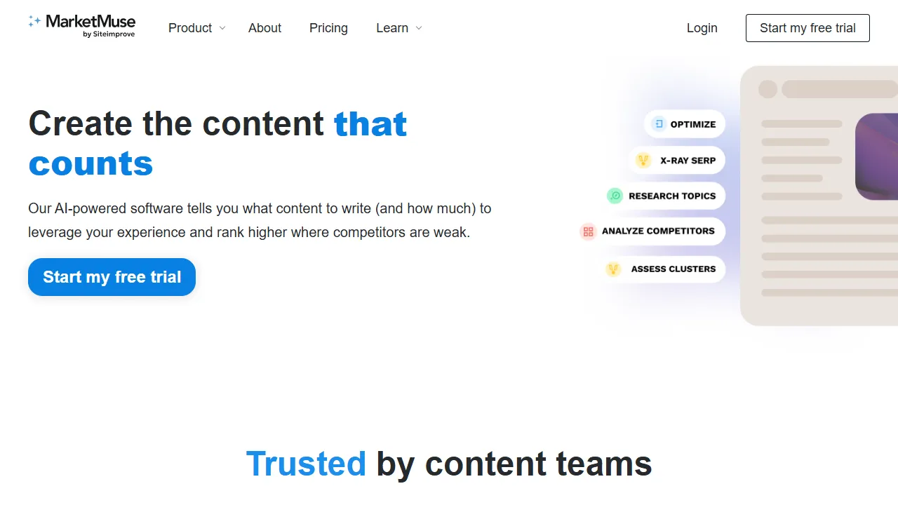 MarketMuse Screenshot