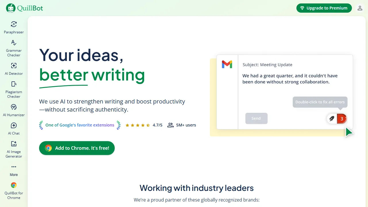 QuillBot Summarizer Screenshot