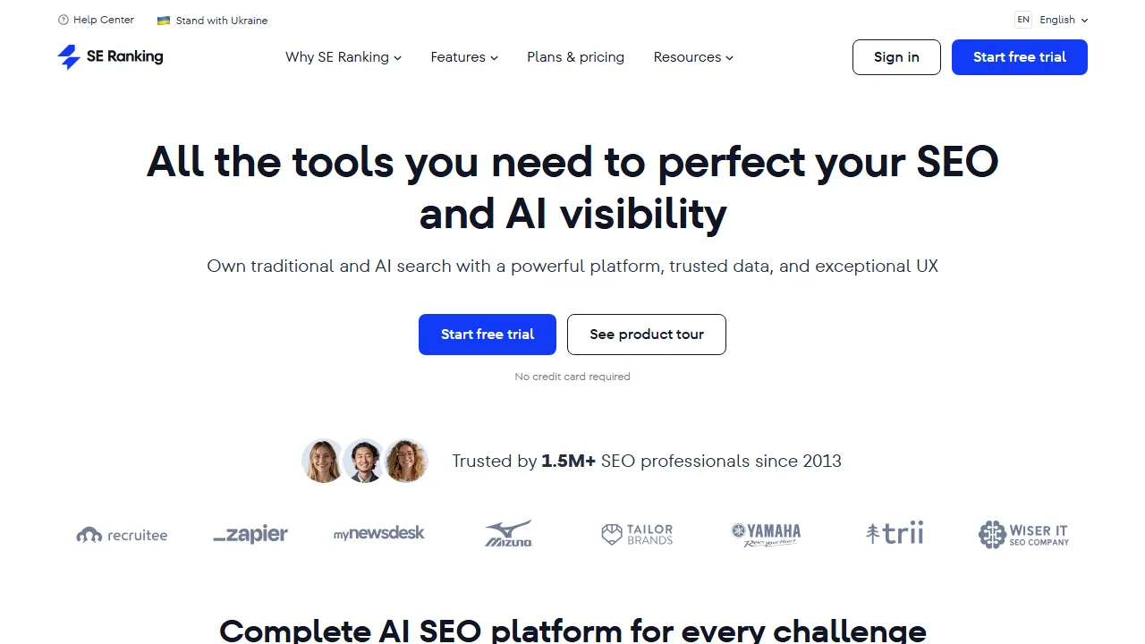 SE Ranking Screenshot